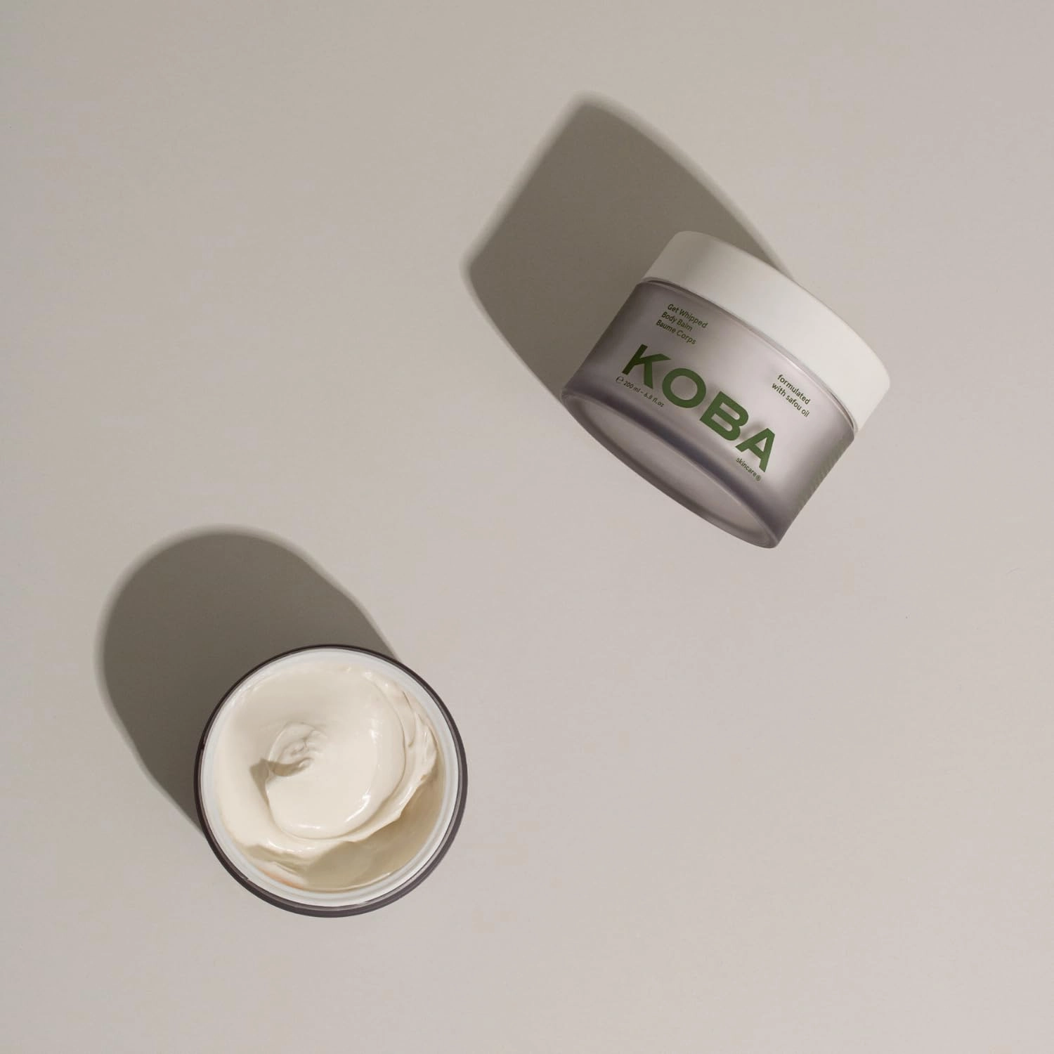 KOBA Get Whipped Body Balm - For Women & Men - Hydrating Firming Balm - Dry to Very Dry Skin - Woody, Floral, Fresh Fragrance - Natural - Vegan - Safou Oil - Olive & Shea Butter - L-Carnitine (200 ml)