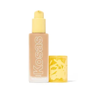 Kosas Revealer Skin-Improving Foundation with SPF 25 Protection - Hydrate, Brighten, Soothe, Plump, Protect Skin - Smoothing Texture, Natural Finish and Clean Formula - Light Neutral Warm 130