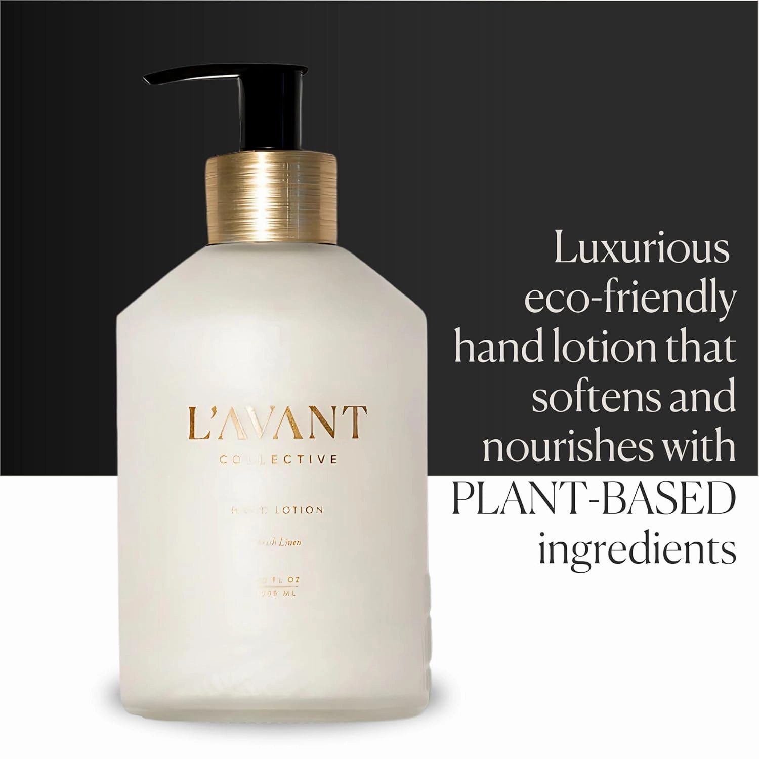 L'AVANT Collective Luxury Hand Lotion - High Performing Moisturizing Hand Cream for Dry, Cracked Hands, Nails & Cuticles - Hydrating Shea Butter Formula (10 oz, Fresh Linen)
