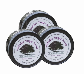 Lavender Sugar Scrub - 3 Pack Lavender Body Scrub - Made with 100% Pure Lavender Essential Oil - Exfoliating & Hydrating