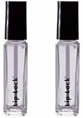 Lip Lock Clear Lipstick Sealer with Brush Applicator .25 oz. by Beauty Glamour - 2 Pack