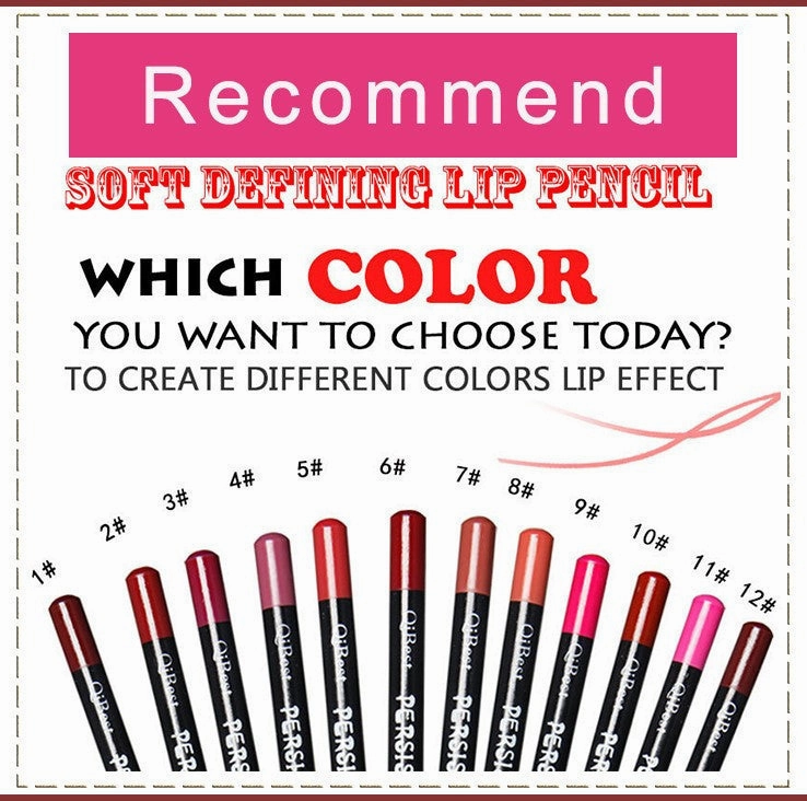 Lipliner Women's Waterproof Smart-enabled Lip Instant help Liner Pencil Lasting Lips Tools Long 15CM Professional 12Colors/Set Makeup 12pcs/lot
