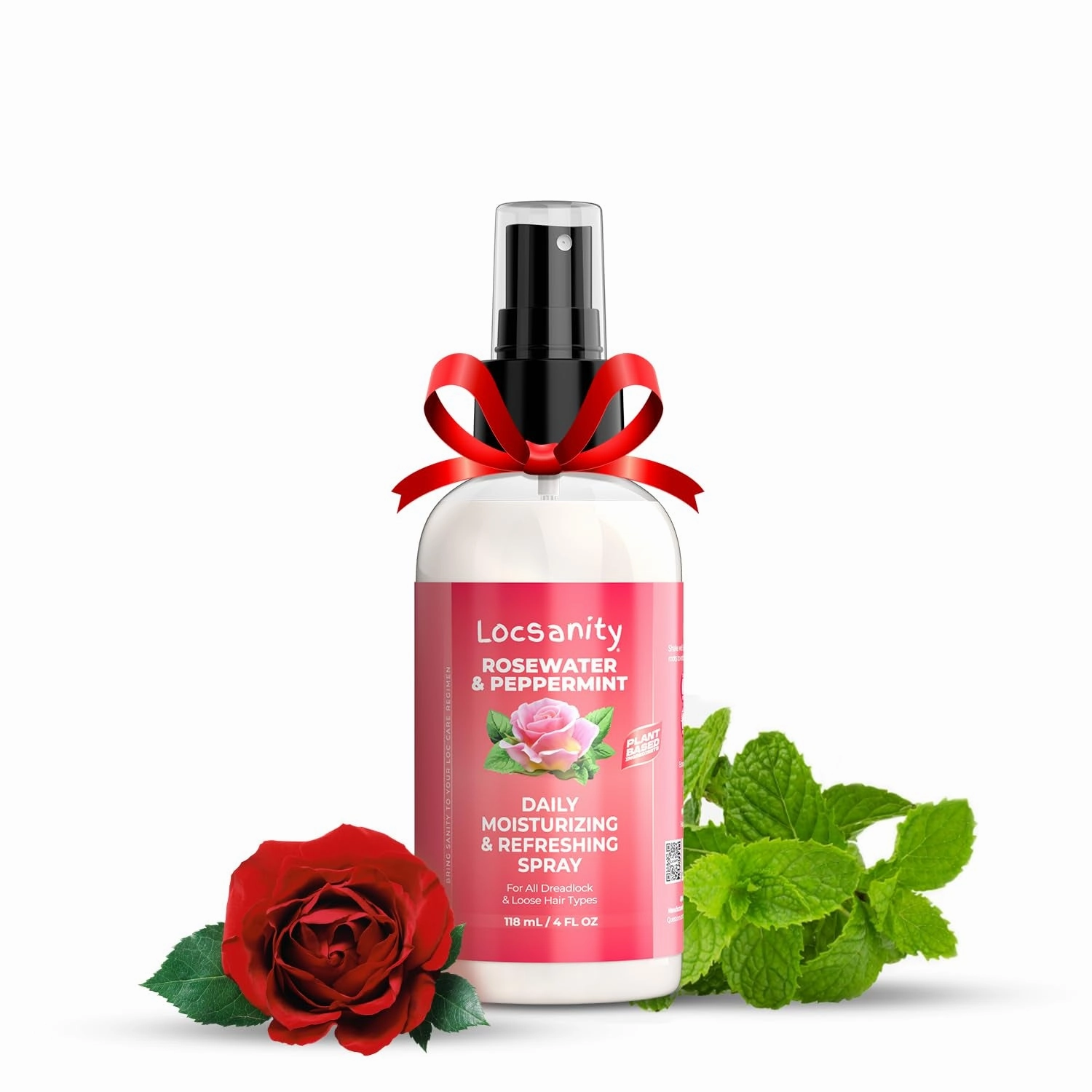 Locsanity Rosewater and Peppermint Daily Moisturizing Spray – Trial Size Hydrating Dreadlock Spray to Nourish the Scalp and Protect Hair from Oil and Buildup (4Oz)