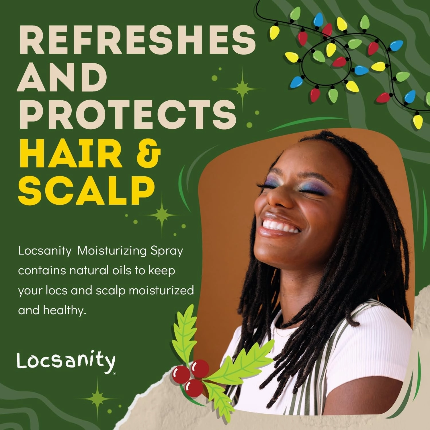 Locsanity Rosewater and Peppermint Daily Moisturizing Spray – Trial Size Hydrating Dreadlock Spray to Nourish the Scalp and Protect Hair from Oil and Buildup (4Oz)