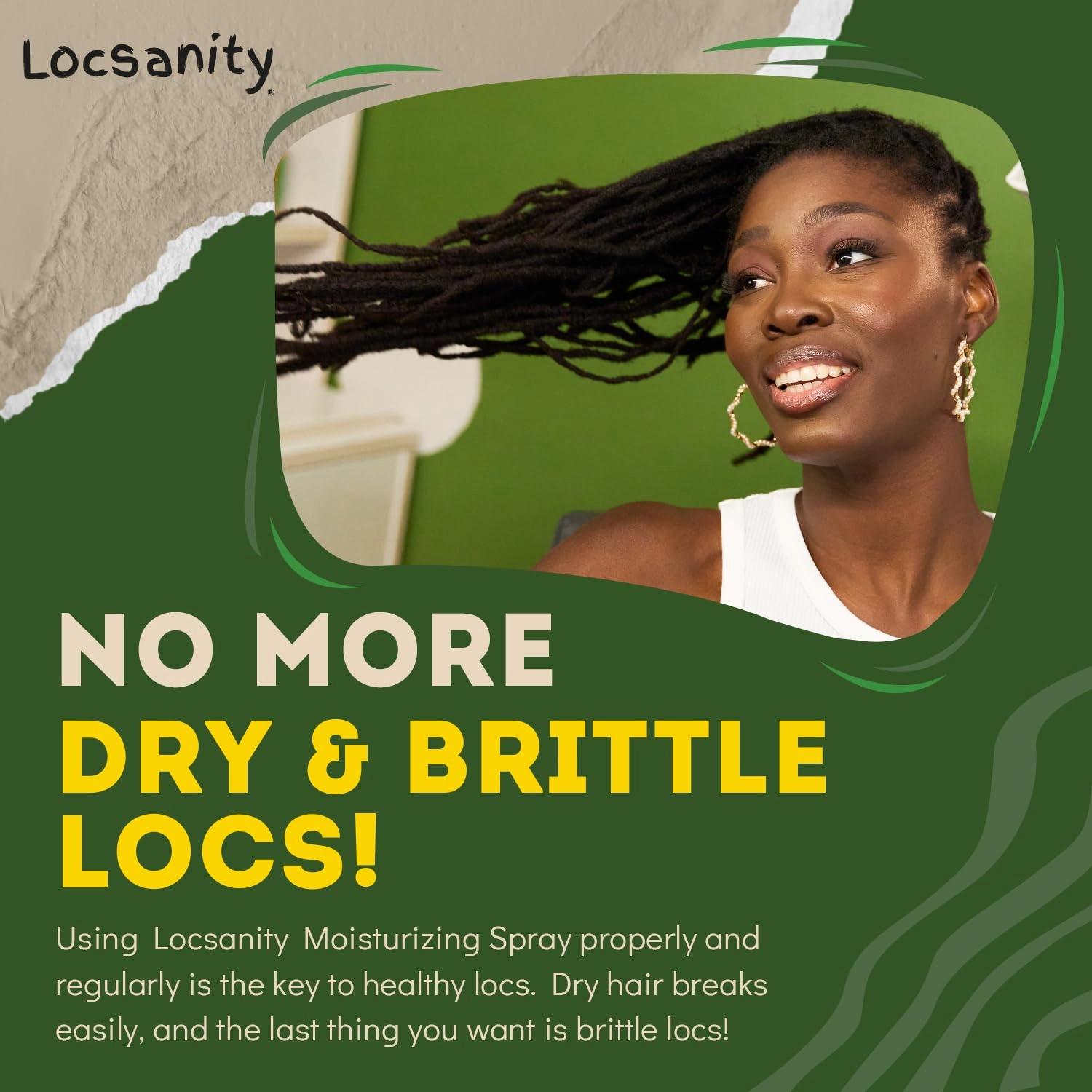 Locsanity Rosewater and Peppermint Daily Moisturizing Spray – Trial Size Hydrating Dreadlock Spray to Nourish the Scalp and Protect Hair From Oil and Buildup (4oz)