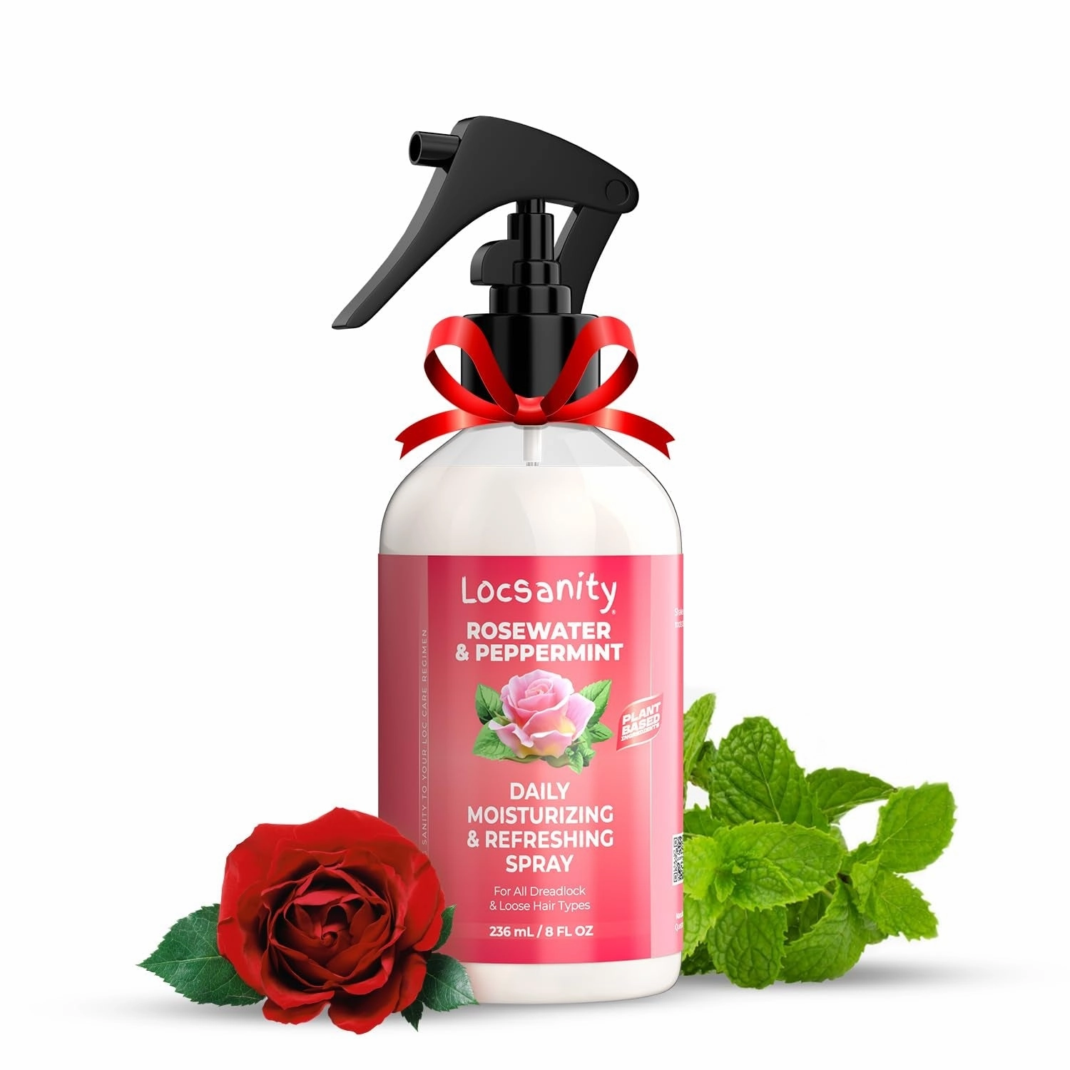 Locsanity Rosewater and Peppermint Daily Moisturizing Spray – Trial Size Hydrating Dreadlock Spray to Nourish the Scalp and Protect Hair from Oil and Buildup (4Oz)