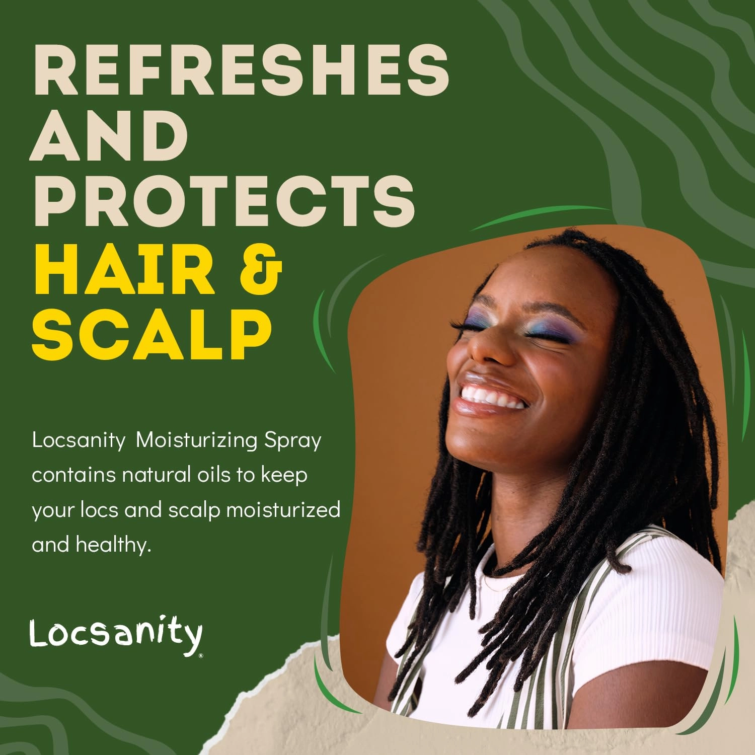 Locsanity Rosewater and Peppermint Daily Moisturizing Spray – Trial Size Hydrating Dreadlock Spray to Nourish the Scalp and Protect Hair From Oil and Buildup (4oz)