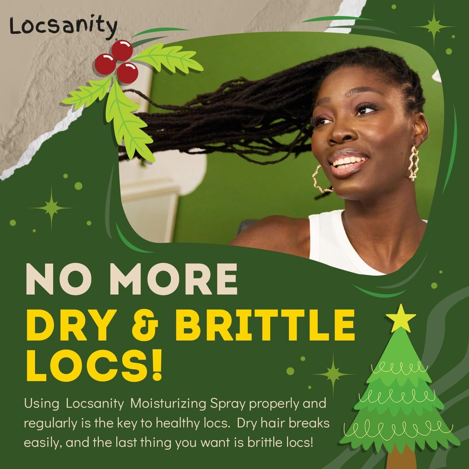 Locsanity Rosewater and Peppermint Daily Moisturizing Spray – Trial Size Hydrating Dreadlock Spray to Nourish the Scalp and Protect Hair from Oil and Buildup (4Oz)