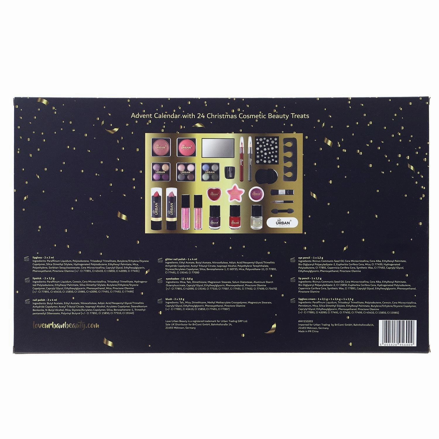 Love Urban Beauty Advent Calendar with 24 Christmas Cosmetic Beauty Treats