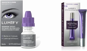LUMIFY Redness Reliever Eye Drops 0.17 Fl Oz (5 mL) with Eye Illuminations Hydra-Gel Brightening Eye Cream
