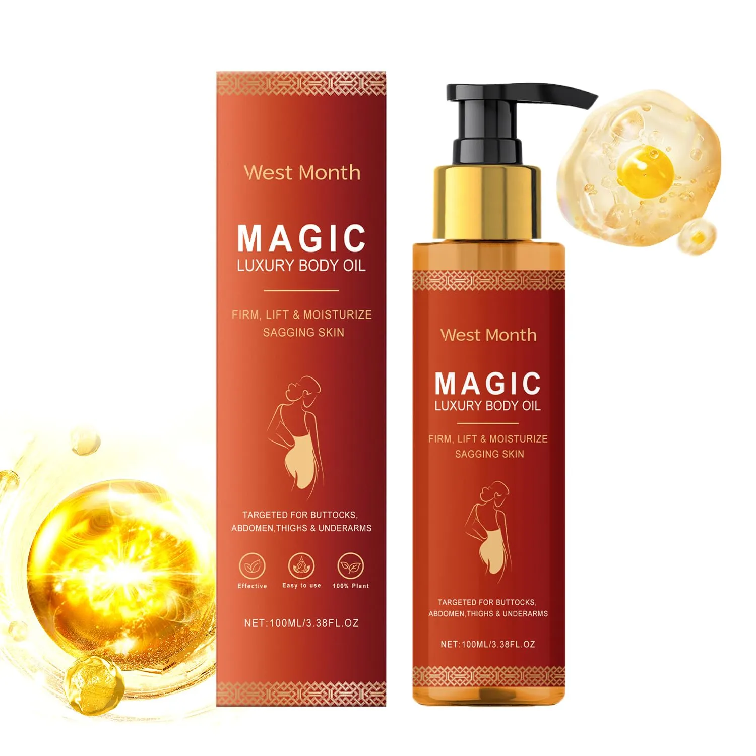 Magic Body Firming Oil,Magic Luxury Body Oil for Skin,Hydrating and Firming Body Oil for Full Body Use
