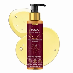 Magic Body Firming Oil, Natural Botanical Hydrating & Firming O il for Women, Ultra Fast - Absorbing, Infused with Coffee Seed Extract, Lavender Oil & Vitamin E, Targets Abdomen & Thighs, 3.38 OZ