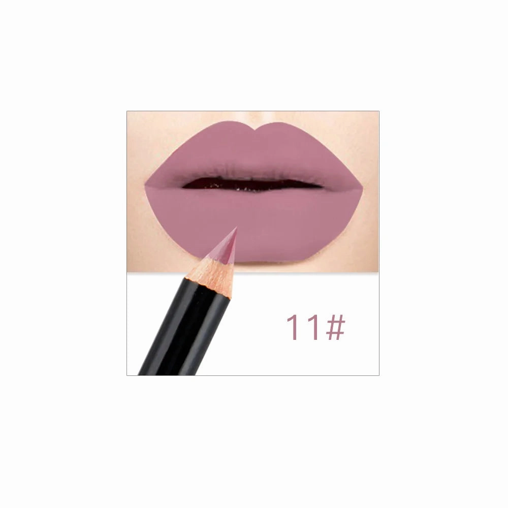 Makeup Colors Lip Lasting Pen Cosmetics Waterproof Free gift with purchase Lipliner Lipstick NICEFACE Pencils Long Nude Lip Pencil 12 Quick turnaround Matte Liner Lips