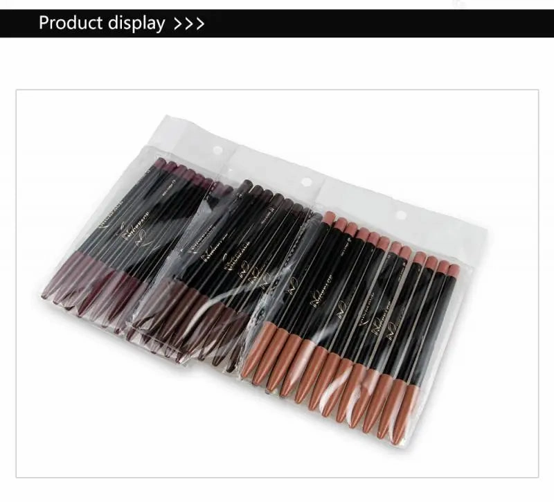 Makeup Colors Lip Lasting Pen Cosmetics Waterproof Free gift with purchase Lipliner Lipstick NICEFACE Pencils Long Nude Lip Pencil 12 Quick turnaround Matte Liner Lips