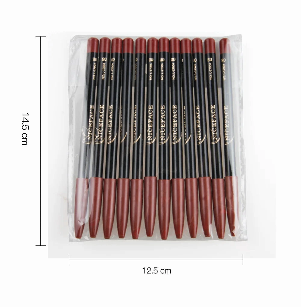 Makeup Colors Lip Lasting Pen Cosmetics Waterproof Free gift with purchase Lipliner Lipstick NICEFACE Pencils Long Nude Lip Pencil 12 Quick turnaround Matte Liner Lips
