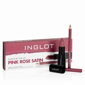 Makeup Easy-to-install for Trendsetting - Rose Set Lips Inglot Satin