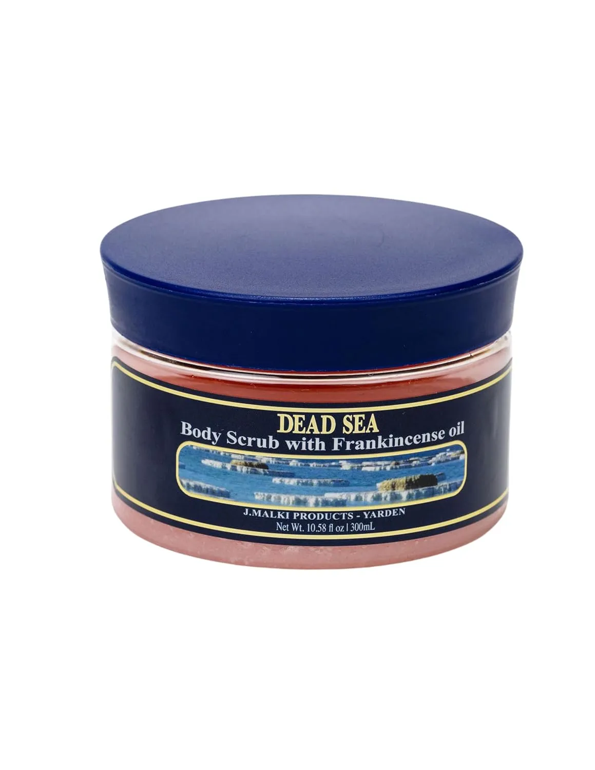 Malki Dead Sea Products Salt Body Scrub infused with Frankincense Oil | Body Exfoliator for Silky, Moisturized Skin | Stress Relief & Relaxation | Body Scrub Exfoliant