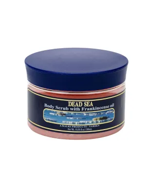 Malki Dead Sea Products Salt Body Scrub infused with Frankincense Oil | Body Exfoliator for Silky, Moisturized Skin | Stress Relief & Relaxation | Body Scrub Exfoliant