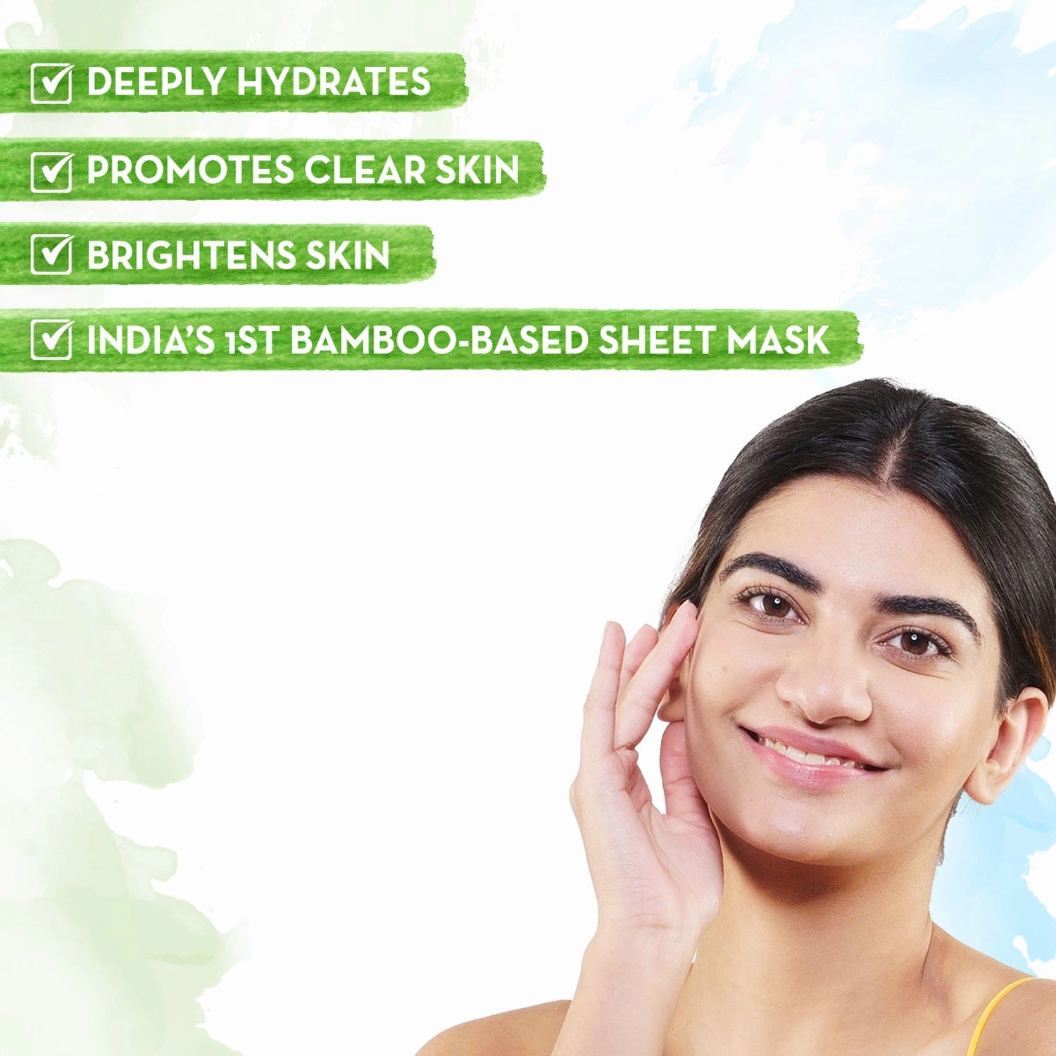 MamaEarth Rosewater Bamboo Sheet Mask with Rose water and Milk - 25 g