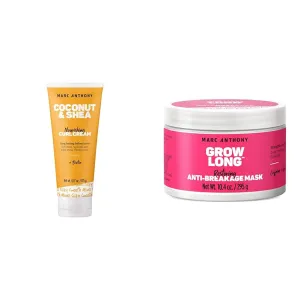 Marc Anthony Curl Cream 6.17 oz & Anti-Breakage Mask 10.4 oz Haircare Bundle