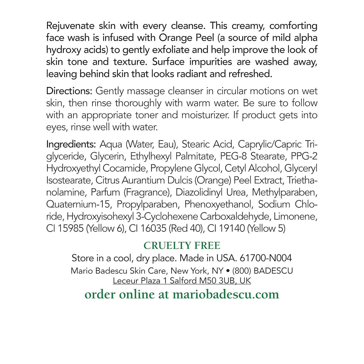 Mario Badescu Orange Cleansing Soap - Cream Face Cleanser and Exfoliator Enriched with AHA - Oil Free Face Wash for Combination or Dry Skin - Mild Exfoliant with Non-Drying Formula