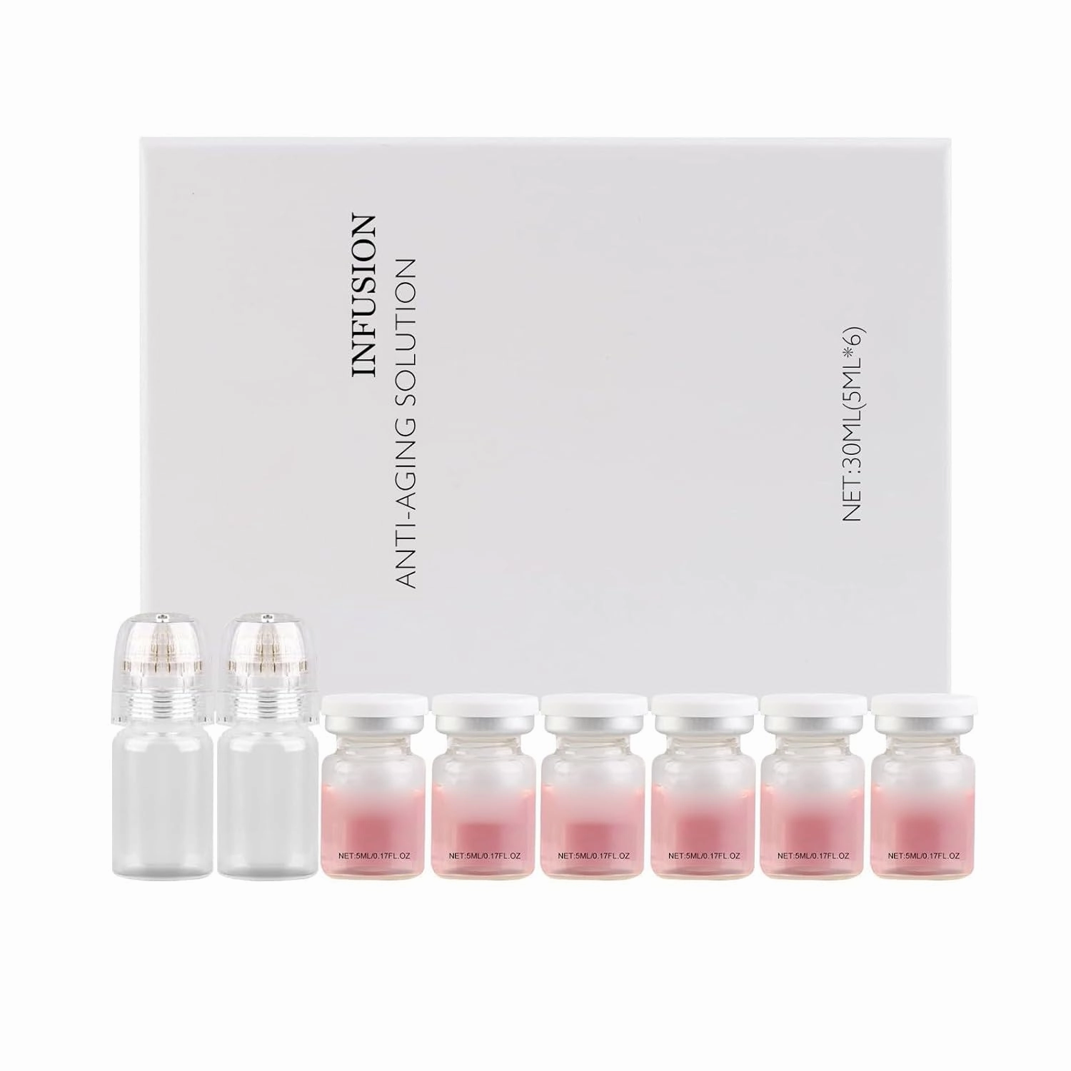 Micro Infusion Kit for Skin Care – Face Serum and Stamp 0.05mm - Facial Moisturizing Smoothing Essence for All Skin Types (A)