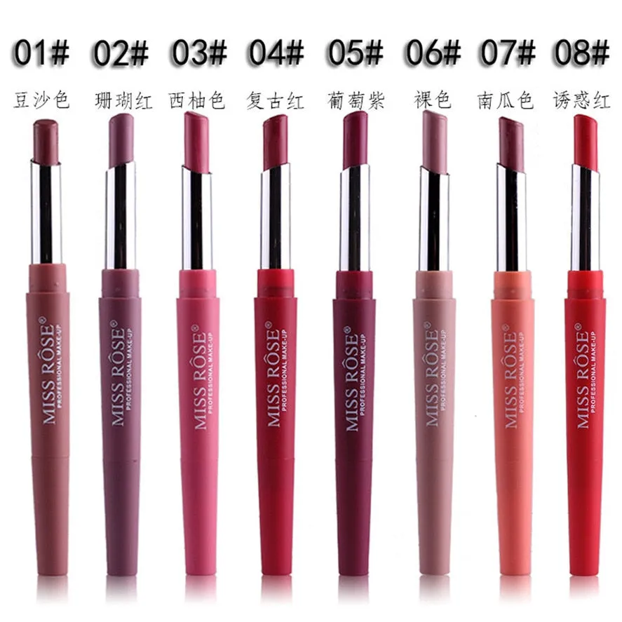 MISS ROSE 1PC Double-end Lasting Lipliner Waterproof Lip Liner Stick