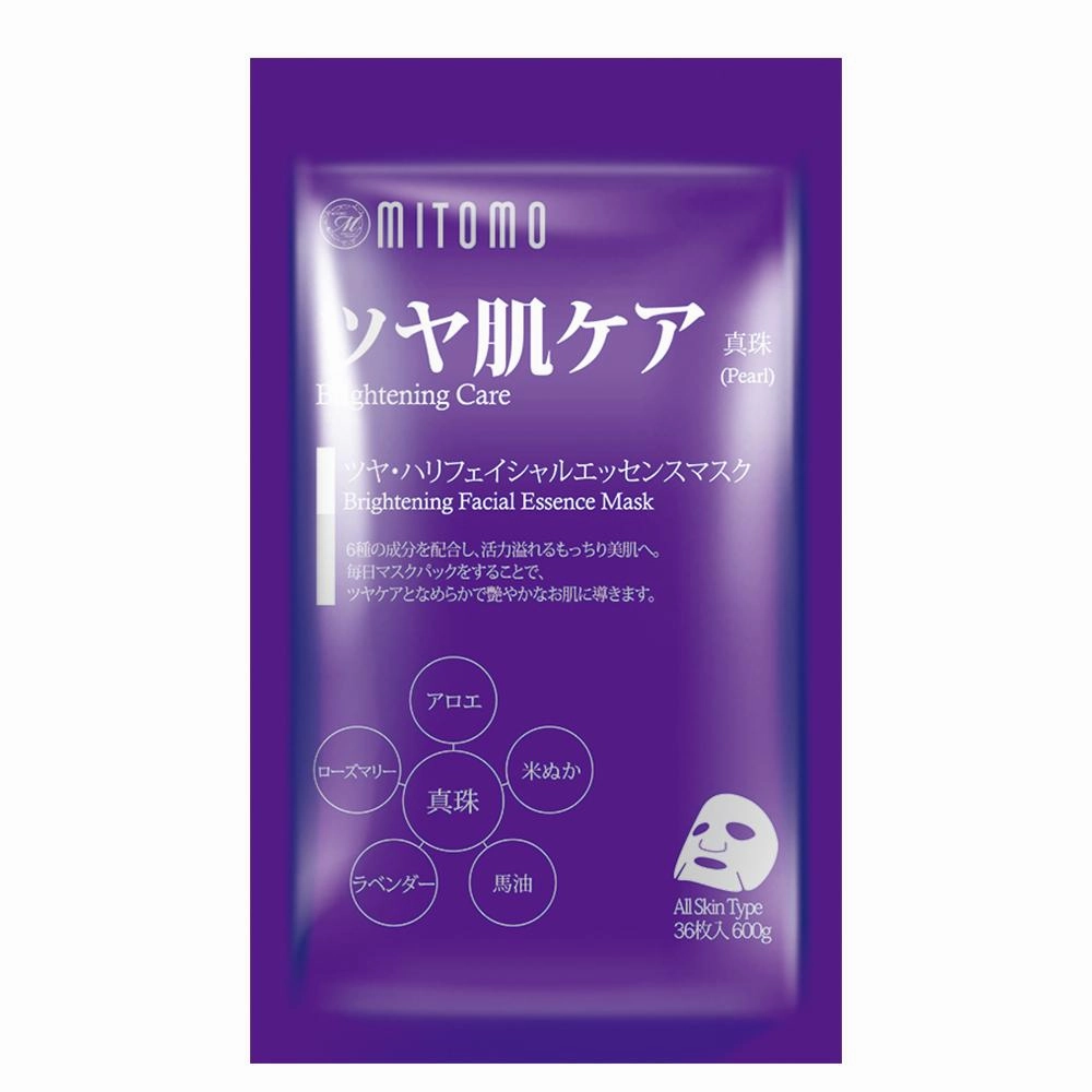 Mitomo Japan Pearl Brightening Care Facial Essence Mask 36 PCS/Pack [MTSA00101-E-2]