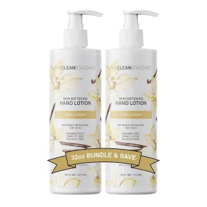 Moisturizing Hand Lotion for Dry Skin and Moisturizer with Shea Butter, Vanilla Extract | Hydrating Non Greasy Hand Cream for Women and Men 2 Bottle Set x 16 fl oz Lotion Pump
