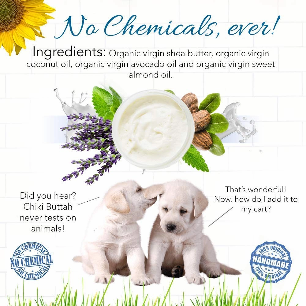 Moisturizing Shea Whipped Body Butter 100% All Natural, No Chemicals (Lavender Geramium), 2 Ounces