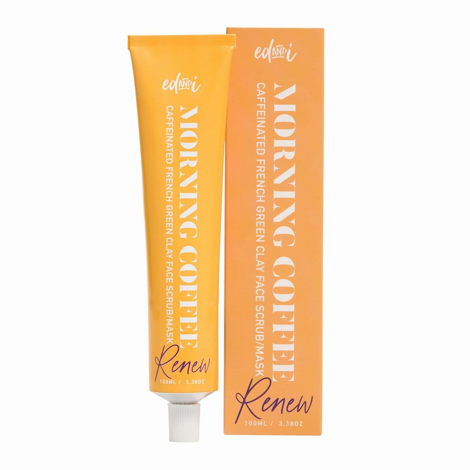 MORNING COFFEE 2-in-1 Gentle Face Scrub and Mask with Caffeinated French Green Clay, 3.38oz
