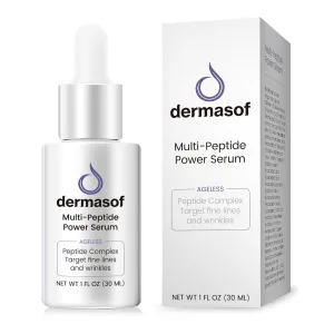 Multi-Peptide & Hyaluronic Acid Facial Serum - Anti-Aging Treatment to Smooth Lines & Wrinkles, Hydrates & Plumps Dry Skin, Skin Repair Serum, 1 Fl Oz (30mL), Made in USA