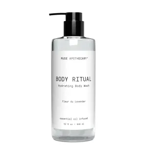 Muse Apothecary Body Ritual Hydrating - Fleur du Lavender Body Wash for Women & Men - Essential Oil Infused Aromatherapy Body Wash - 32 Ounce
