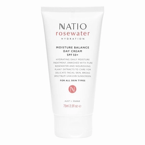 Natio Rosewater Hydration Moisture Balance Day Cream SPF50  75mL