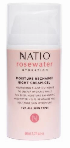 Natio Rosewater Hydration Moisture Recharge Night Cream-Gel 80ml