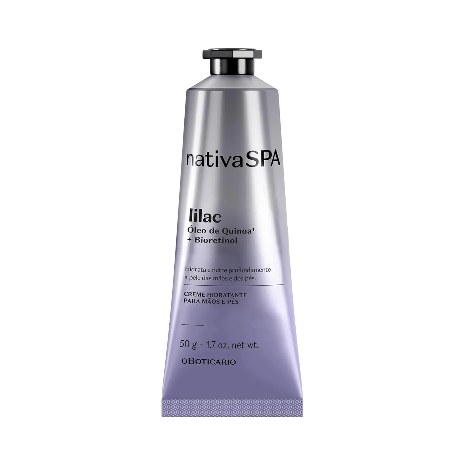 Nativa SPA by O Boticário, Lilac Hand Cream, Hydrating Quinoa Oil & BioRetinol Lotion with the Essence of Lilac Flowers, 1.7 Ounce