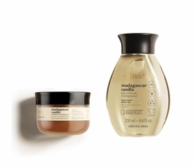 Nativa SPA by O Boticário Madagascar Vanilla Body Oil & Exfoliating Body Scrub Bundle (7oz & 6.8 oz)