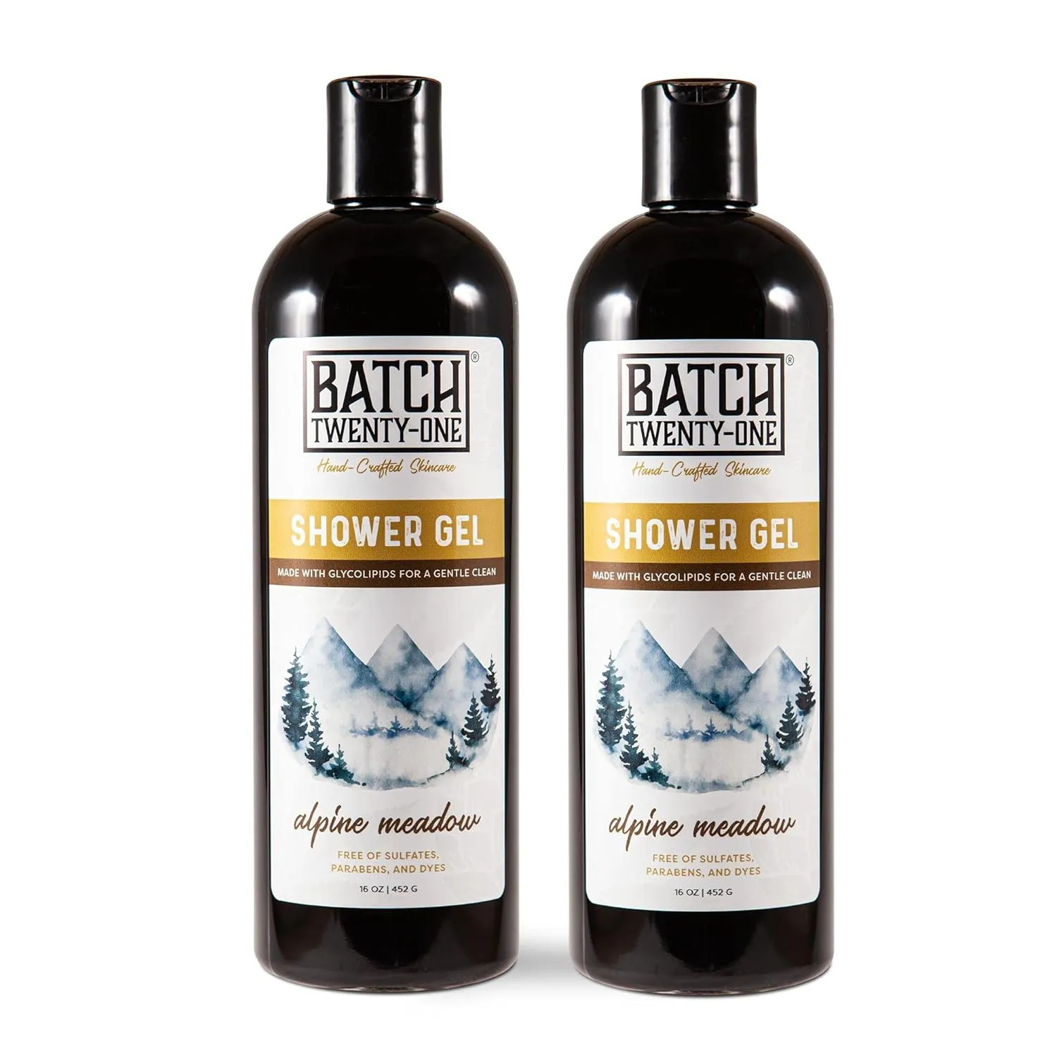 Natural Body Wash for Men and Women - Hydrating Shower Gel with Hops and Hemp Seed Oil - Handmade Organic Bath Gel - Natural, Exfoliating Body Wash Pack of 2, 16 fl oz each