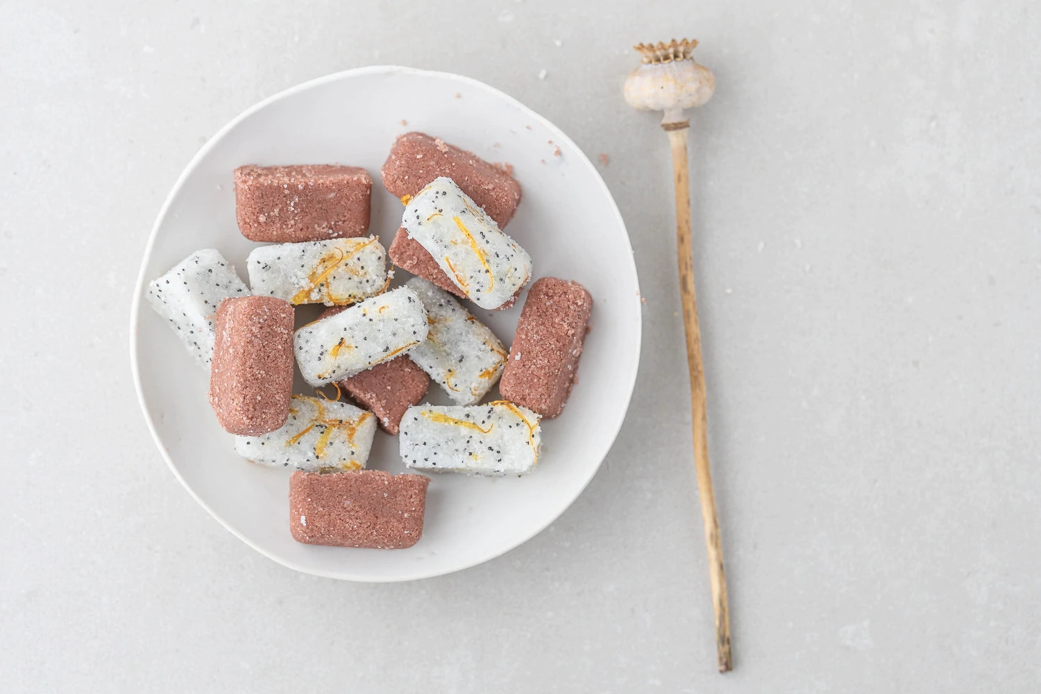 Natural sugar scrub cubes