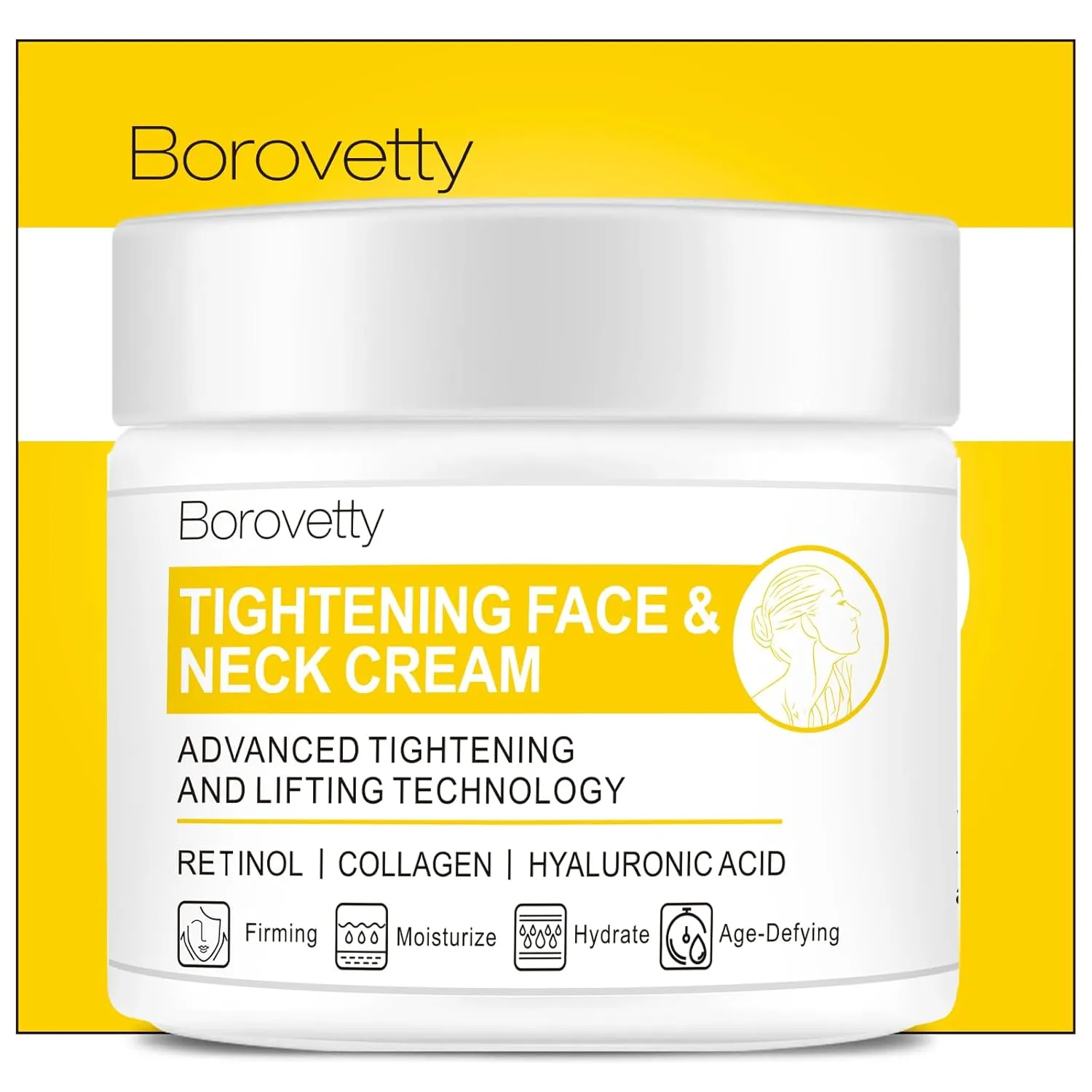 Neck Tightening Cream, Neck Cream, Anti Wrinkle Face Cream for Firming and Lifting, Skin Tightening Cream for Face, Neck, Chest & Décolleté, Smoothing Look of Wrinkles & Fine Lines.