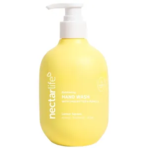 Nectar Life Hand Wash 14oz, Exfoliating, Moisturizing, Vegan, Clean Hand Wash Scrub with Volcanic Pumice & Shea Butter, Kitchen Food Smell Eliminator (Lemon Squeeze)