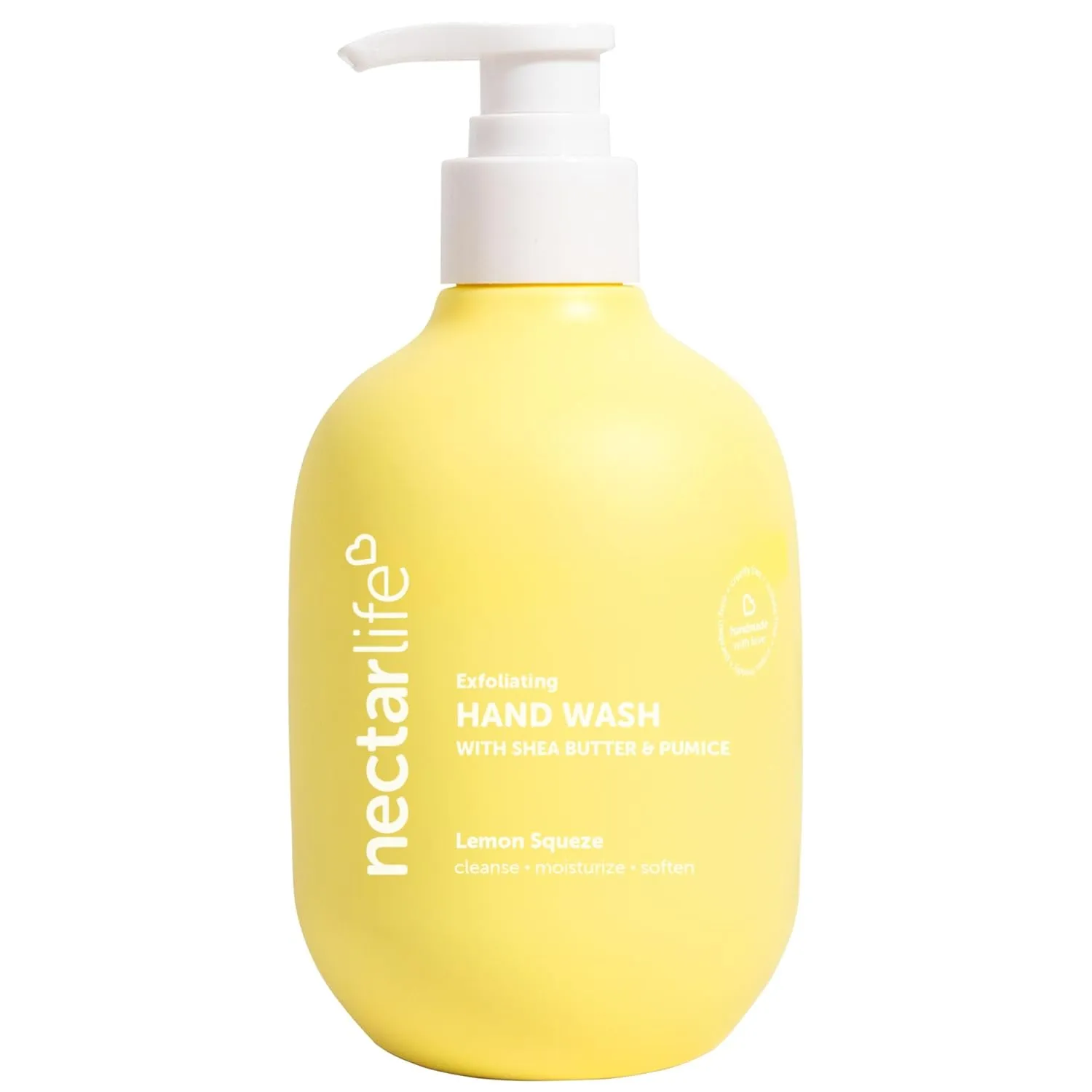 Nectar Life Hand Wash 14oz, Exfoliating, Moisturizing, Vegan, Clean Hand Wash Scrub with Volcanic Pumice & Shea Butter, Kitchen Food Smell Eliminator (Lemon Squeeze)