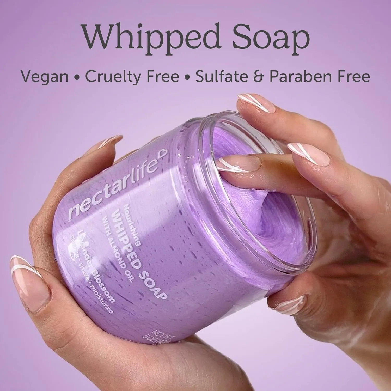 Nectar Life Whipped Soap and Shave Butter, 5 oz (Lavender)
