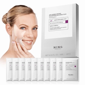 NING DERMOLOGIE Smile Lines Patches for Wrinkles: Anti-Aging, Firming, Hydrating, Smoothing Face Patches with Collagen,Peptide,Niacinamide, for Nasolabial Folds Under Eye Fine Lines Treatment 10 Pairs