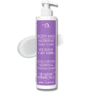 Noche Y Dia Fresh Collagen Body Milk - Moisturizing and Firming Lotion for Dry Skin with Lactic Acid & Glycine - 500mL (16.57 fl oz)