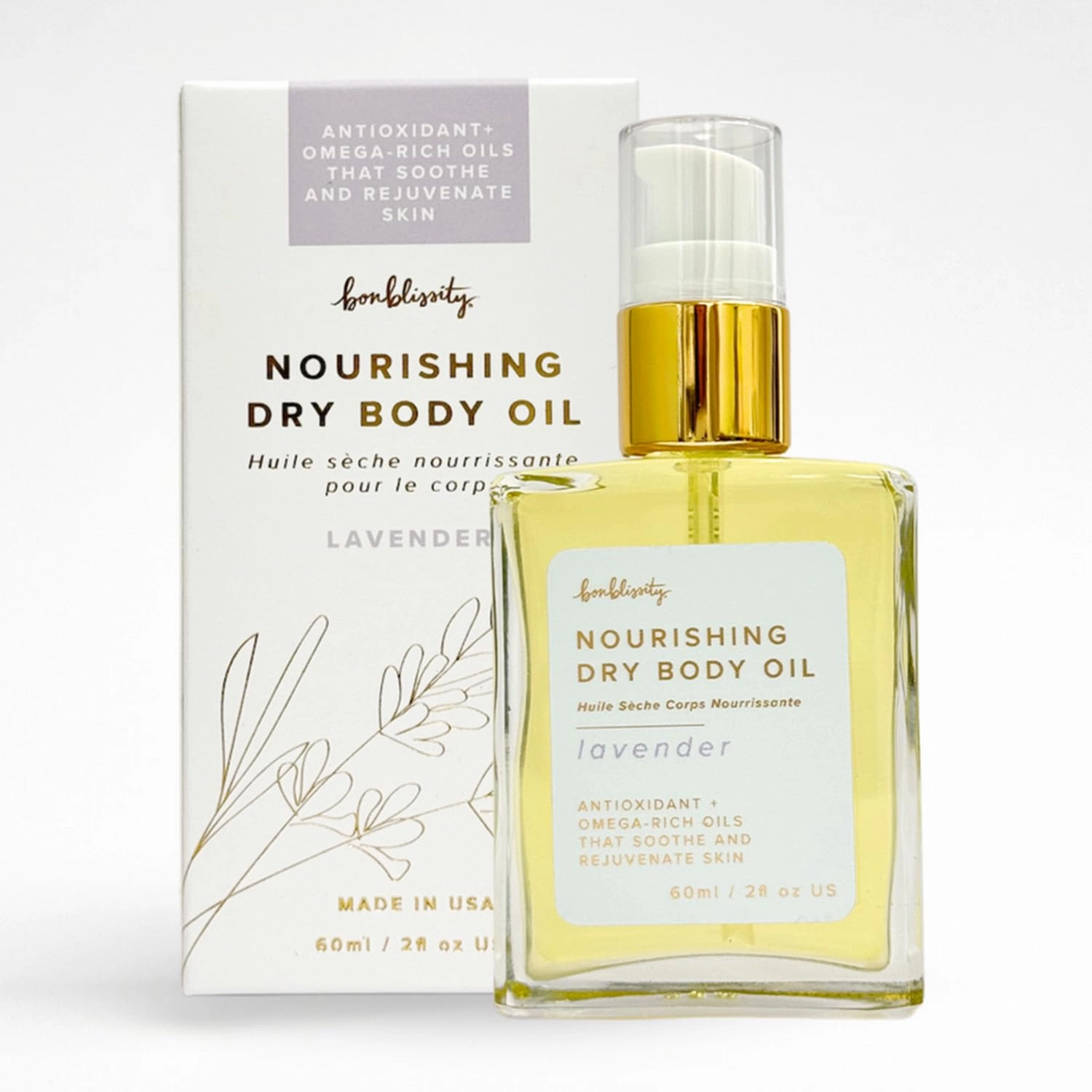 Nourishing Body Oils for Women, 2oz Travel Size - Lavender Scented Body Oil, Non-Greasy Non-Comedogenic, Vitamin E Hydrating Moisturizer for Men and Women with Dry or Sensitive Skin