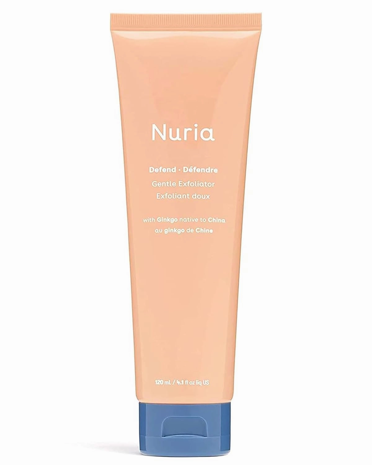 Nuria - Defend Face Exfoliator, Face Exfoliating Scrub Without Microbeads, Skin Care Essential for Women and Men, 120 mL/4.1 fl oz