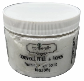 OATMEAL, MILK & HONEY Exfoliating Foaming Sugar Body Scrub, 10 oz jar