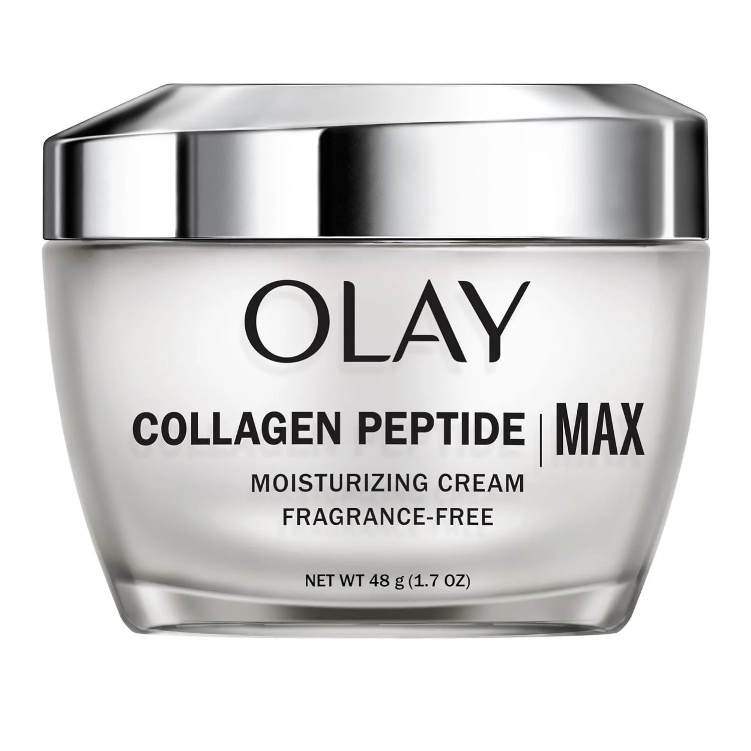 Olay Collagen Peptide Face Moisturizer, Firming Cream for Women, Fragrance-Free, Non-Greasy - Hydrating, Anti-Aging, Anti-Wrinkle, Smoothing of Fine Lines, Tightening Skin Care - Niacinamide, 1.7 Oz