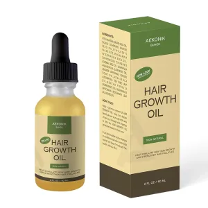 Organic Hair Growth Oil – Follicle Strengthening & Scalp Nourishment – Natural Hair Growth Treatment for Thicker, Fuller Hair – 100% Organic, Vegan & Cruelty-Free – 2 fl oz (60ml)